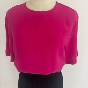Vintage Pink Short Sleeve Blouse